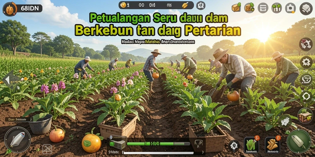 Tampilan gameplay 68IDN yang menakjubkan dalam berkebun.