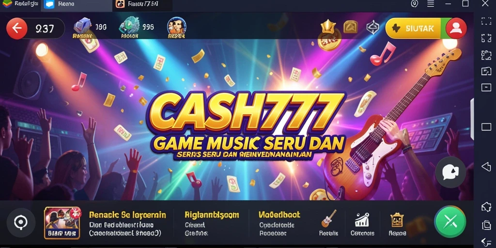 Tampilan gameplay <strong>CASH777</strong> saat memainkan lagu-lagu favorit.