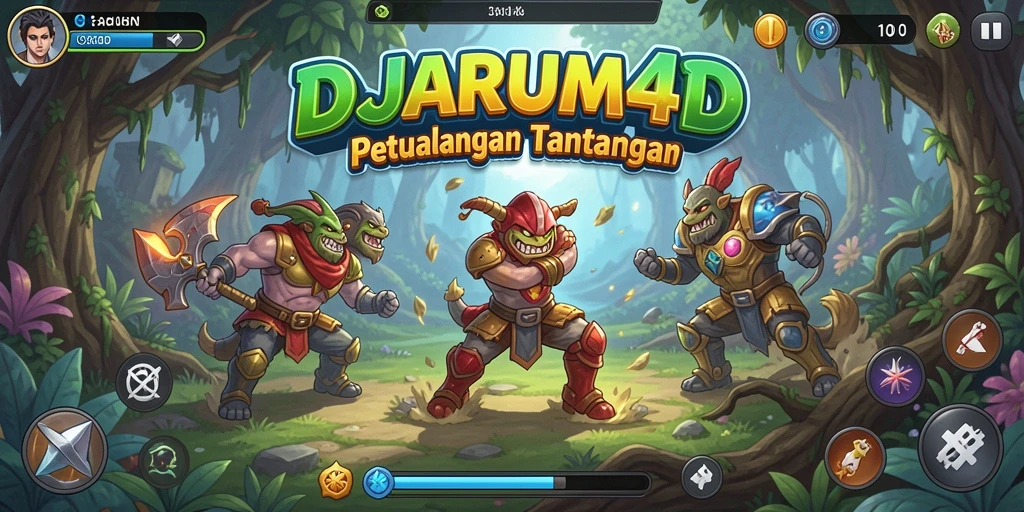 Screenshot menunjukkan karakter menjelajahi dunia petualangan yang menakjubkan.