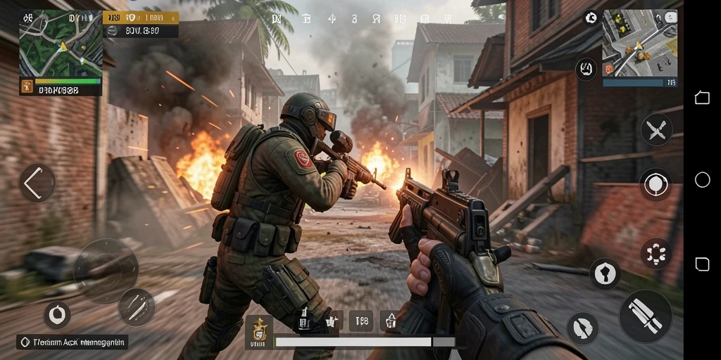 Tangkapan layar gameplay seru dari DV188 yang menampilkan aksi TPS.