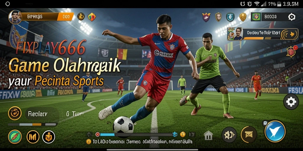 Tangkapan layar menunjukkan gameplay olahraga yang seru dan kompetitif.
