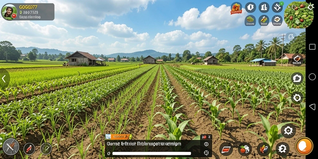 Tangkapan layar GOGO77 menampilkan tipikal gameplay pertanian yang mengasyikkan.