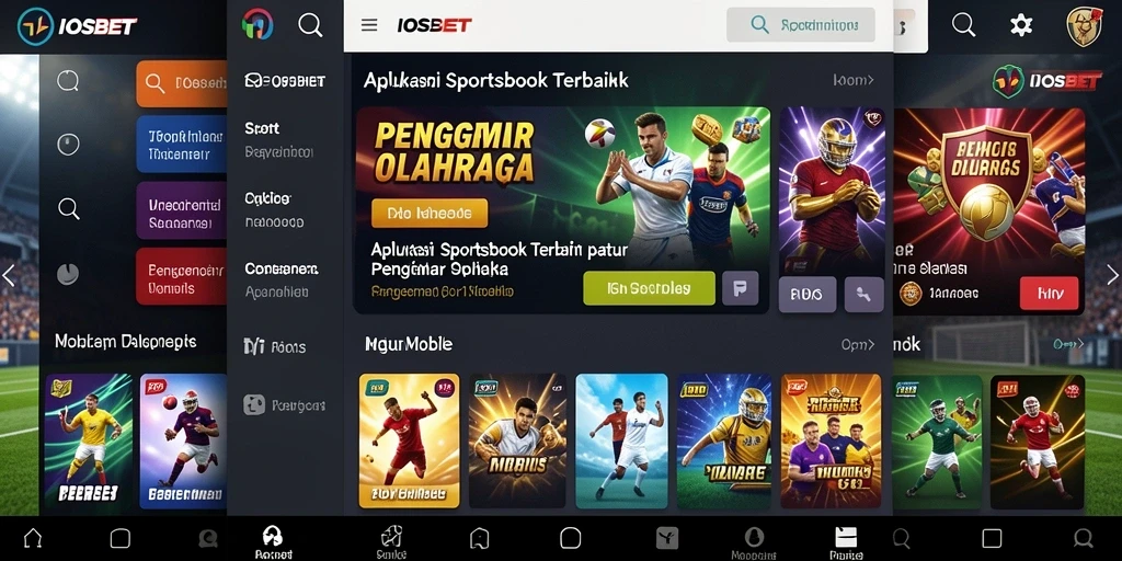 Tampilan menarik dari aplikasi IOSBET dengan berbagai pilihan taruhan olahraga.