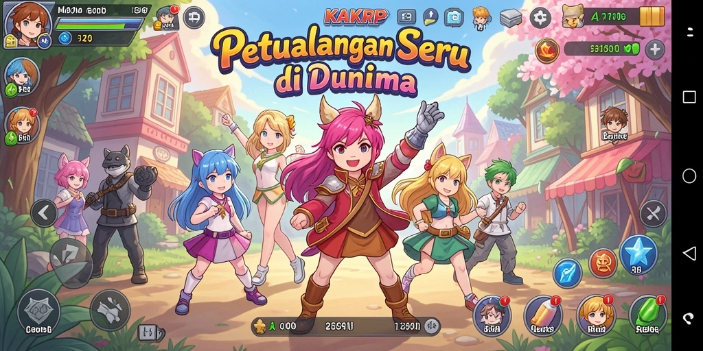 Tangkapan layar menampilkan aksi gameplay seru di dunia Anime.