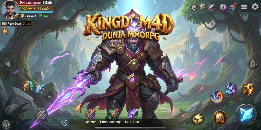 Tampilan gameplay epik KINGDOM4D dalam dunia MMORPG.