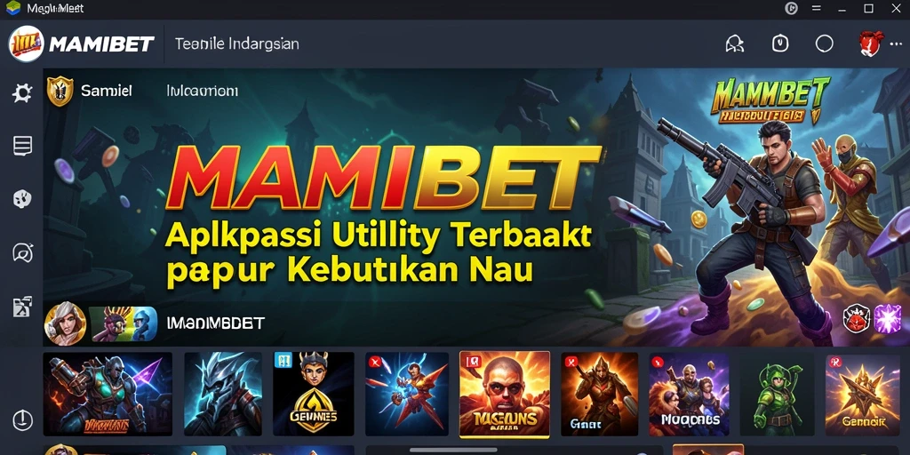 Tampilan antarmuka MAMIBET yang memudahkan navigasi aplikasi Utility.
