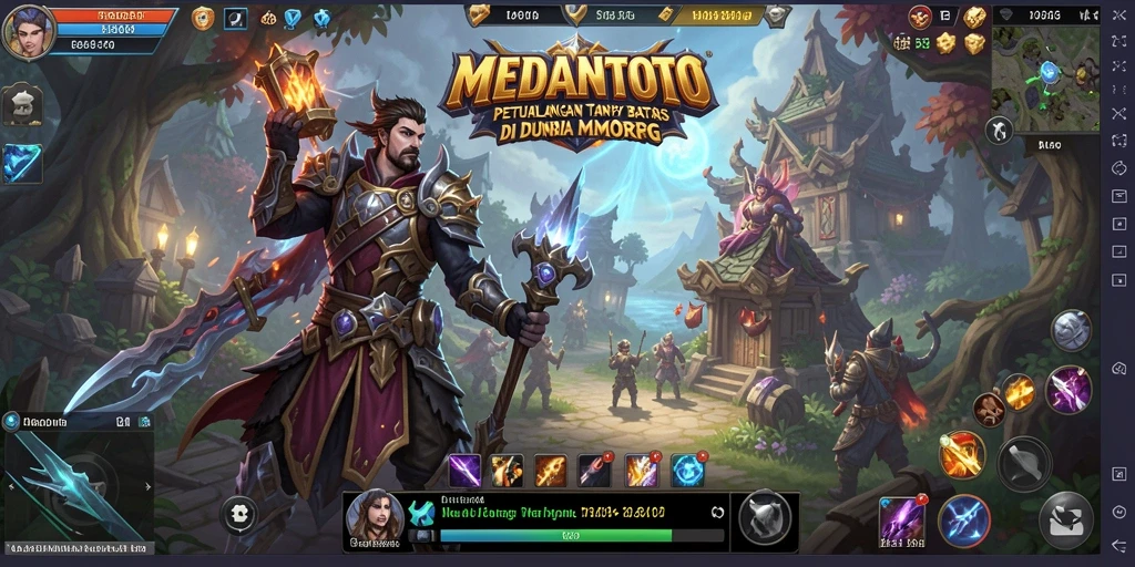 Screenshot gameplay MEDANTOTO menampilkan aksi seru dalam pertarungan MMORPG.