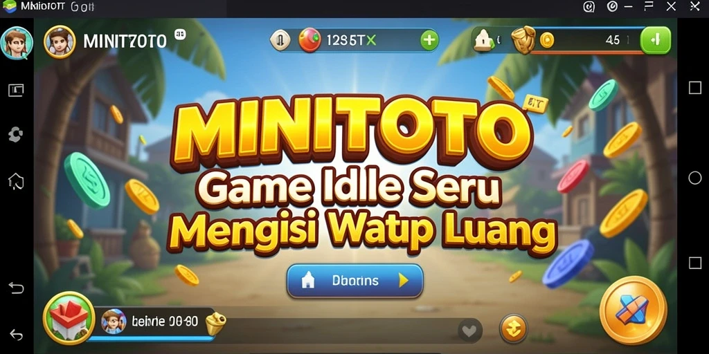 Screenshot gameplay MINITOTO menampilkan karakter beraksi dalam dunia penuh warna.