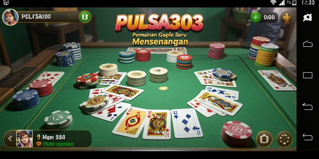 Tampilan gameplay Gaple yang seru dan interaktif di PULSA303.