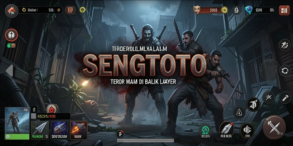Screenshot menunjukkan aksi menegangkan di dalam game SENGTOTO.