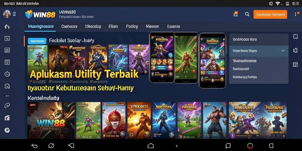 Tampilan utama <strong>WIN88</strong> yang menarik dengan fitur lengkap.