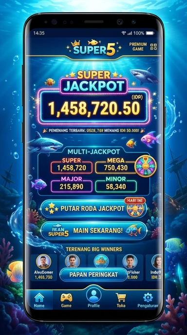 Pengguna menikmati akses cepat ke aplikasi di super5.